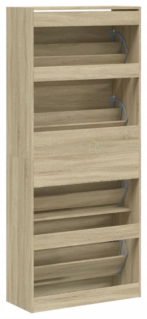 Sapateira 4 gavetas articuladas 80x34x187,5 cm carvalho sonoma