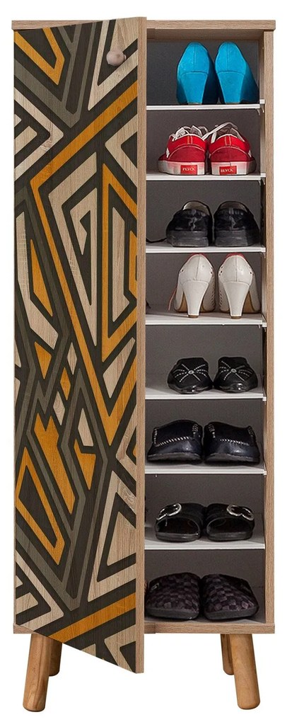 Conjunto de Mobiliário de Entrada Vegas – Sonomo e Antracite – Sapatei