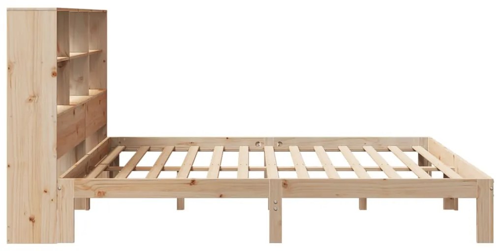 Cama com estante sem colchão 200x200 cm pinho maciço