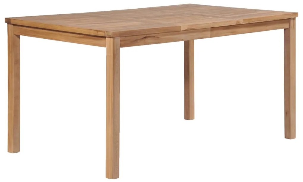 4 pcs conjunto de jantar p/ jardim madeira de teca maciça