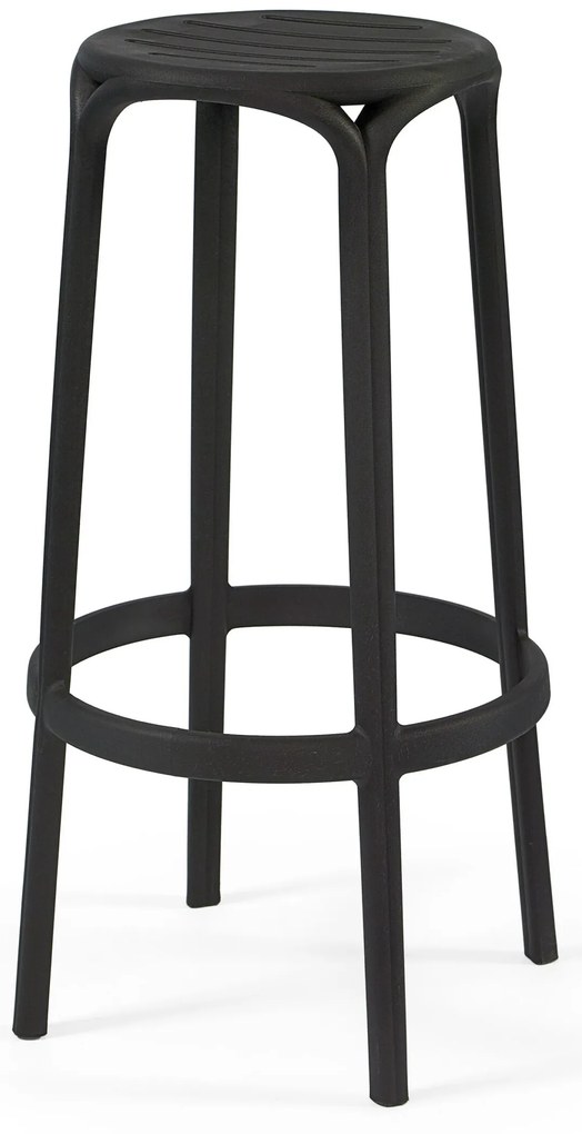 Banco Alto WOODY 77H - Pack 16 unidades, Preto
