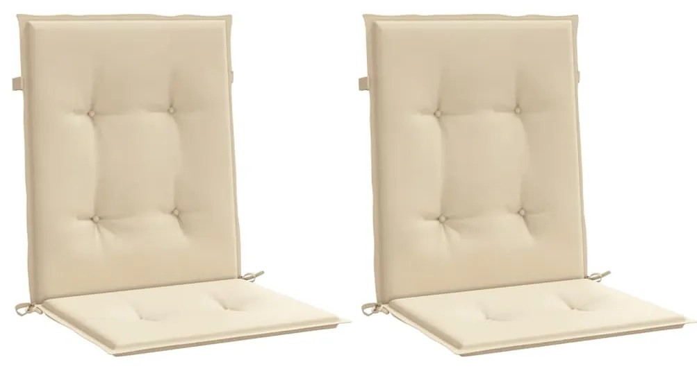 Almofadões lombares p/ cadeiras de jardim 2pcs oxford bege