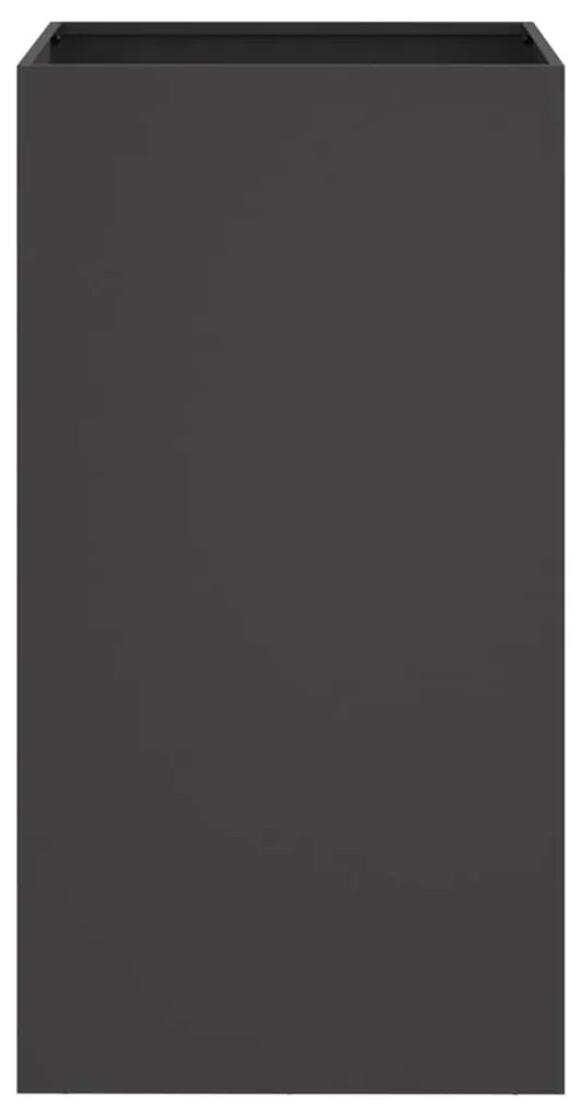 Vaso/floreira 42x38x75 cm aço preto