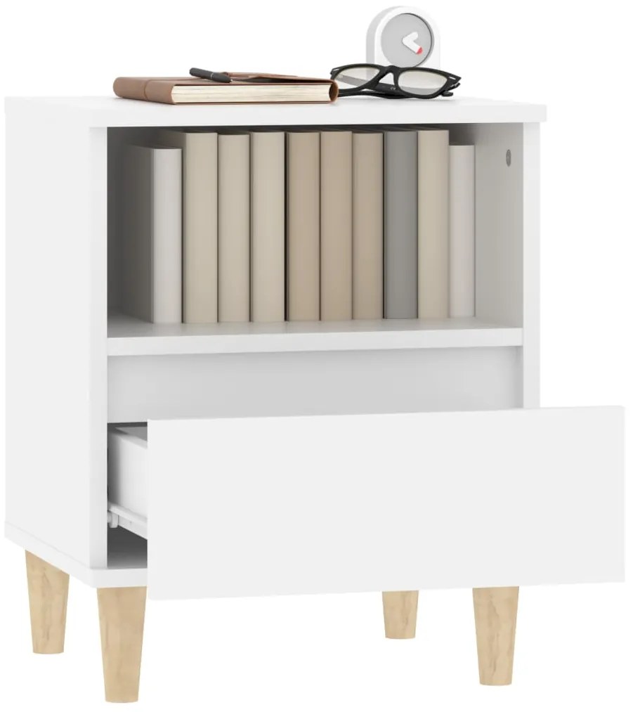 Mesas de cabeceira 2 pcs 40x35x50 cm branco