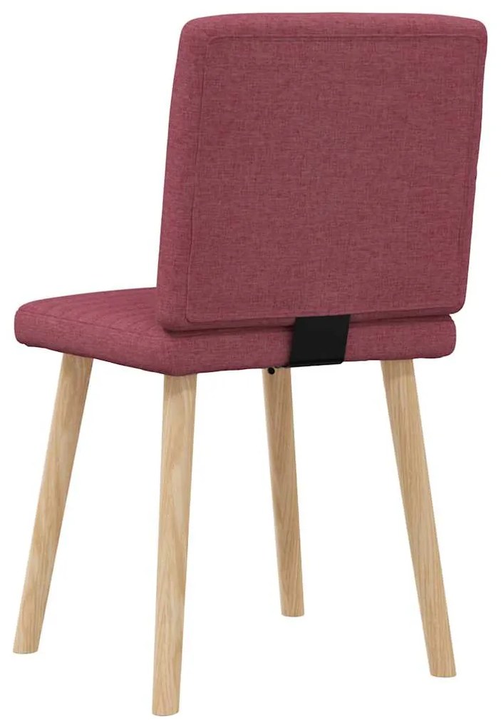 Cadeiras de jantar 2 pcs tecido vermelho tinto