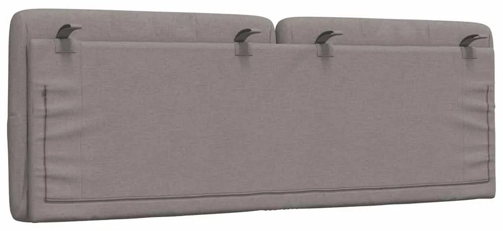 Almofadão de cabeceira 120 cm tecido cinzento-acastanhado