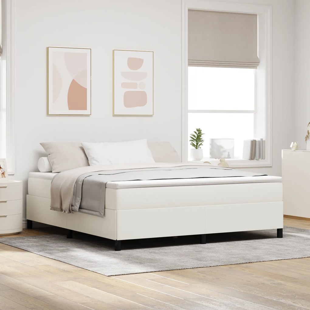 Cama vidaXL Creme 180x200 cm em Tecido Corduroy