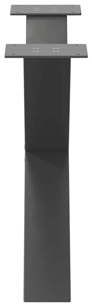 Pés para mesa de centro em formato de X, 2 peças, antracite, 70x (42-4