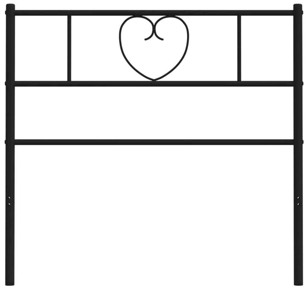 Cabeceira de cama 75 cm metal preto