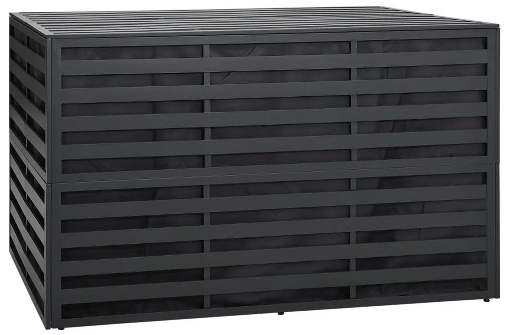 vidaXL Caixa de arrumação para jardim 150x100x100cm alumínio antracite