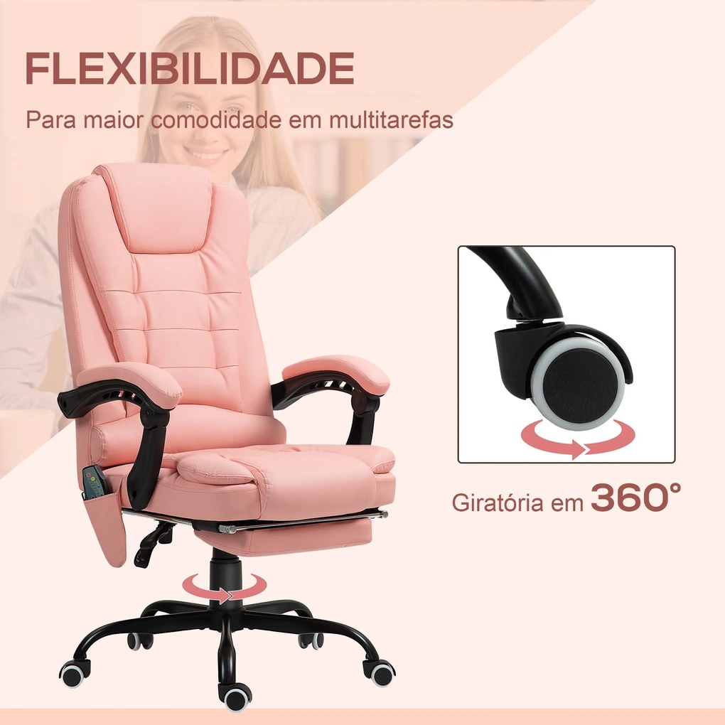 Vinsetto Cadeira de Massagem com 7 Pontos de Massagem Cadeira de Escri