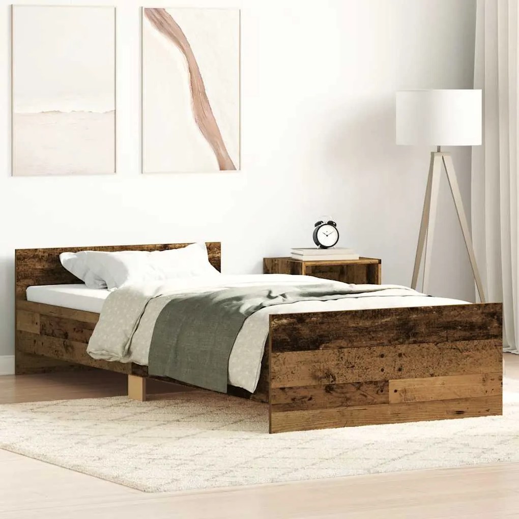 vidaXL Estrutura de cama sem colchão 90x200cm derivados de madeira