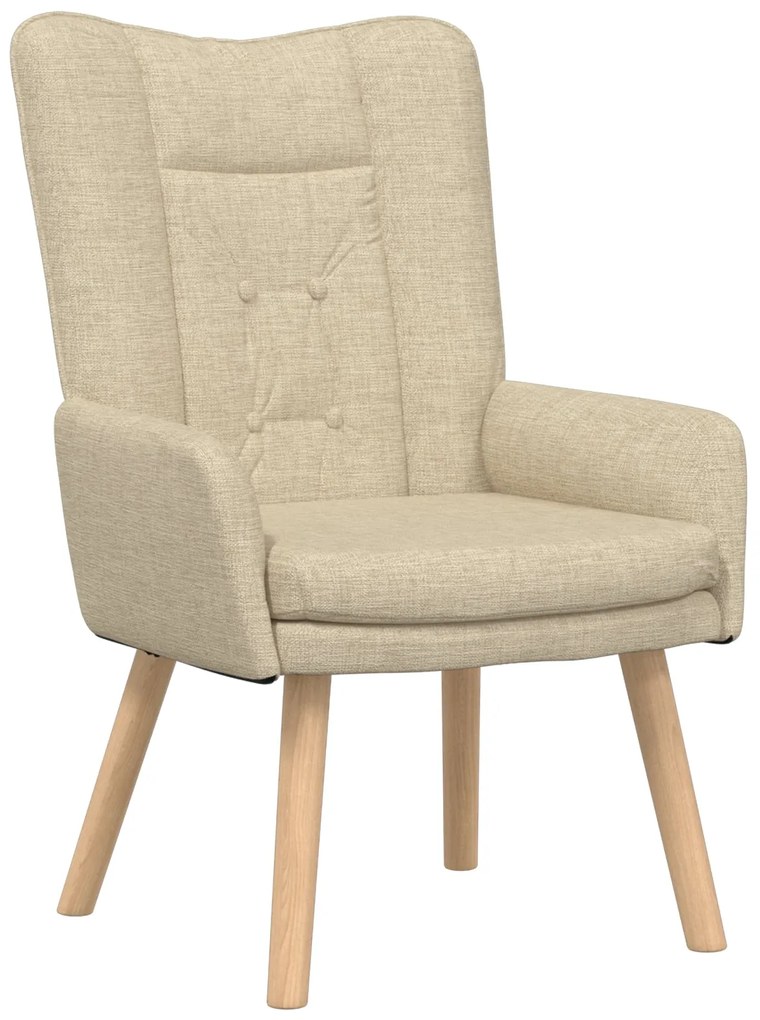 Poltrona Relaxante vidaXL em Tecido Creme