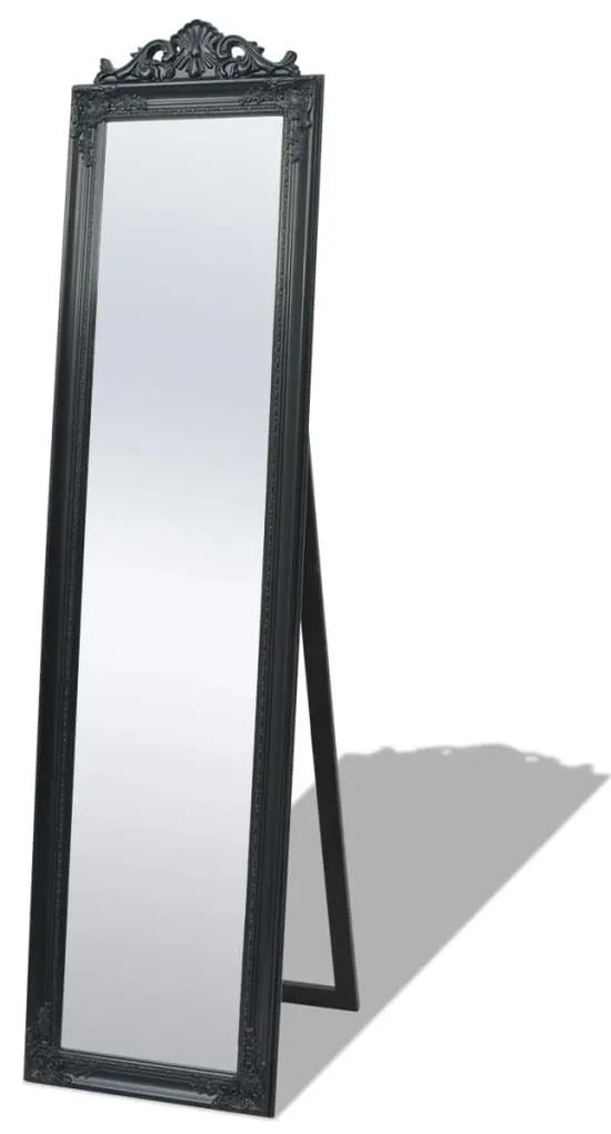 243694 vidaXL Espelho de pé em estilo barroco, 160x40 cm, preto