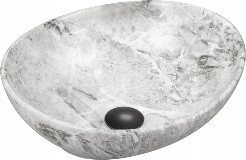 Mexen Elza lavatório de bancada 40 x 33 cm, pedra cinza - 21014093
