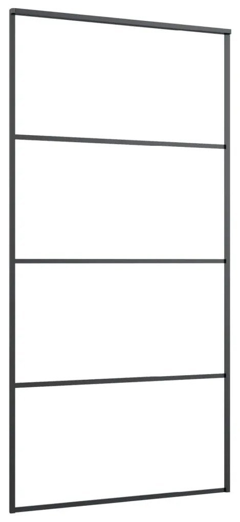 Porta desliz. c/ conj. ferragens 102,5x205cm vidro ESG/alumínio