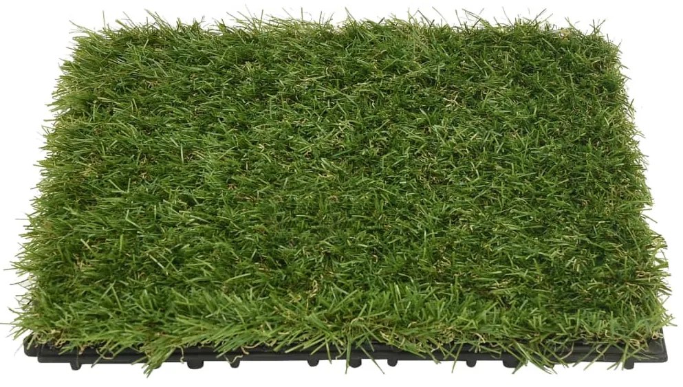 Ladrilhos de relva artificial 11 pcs 30x30 cm verde