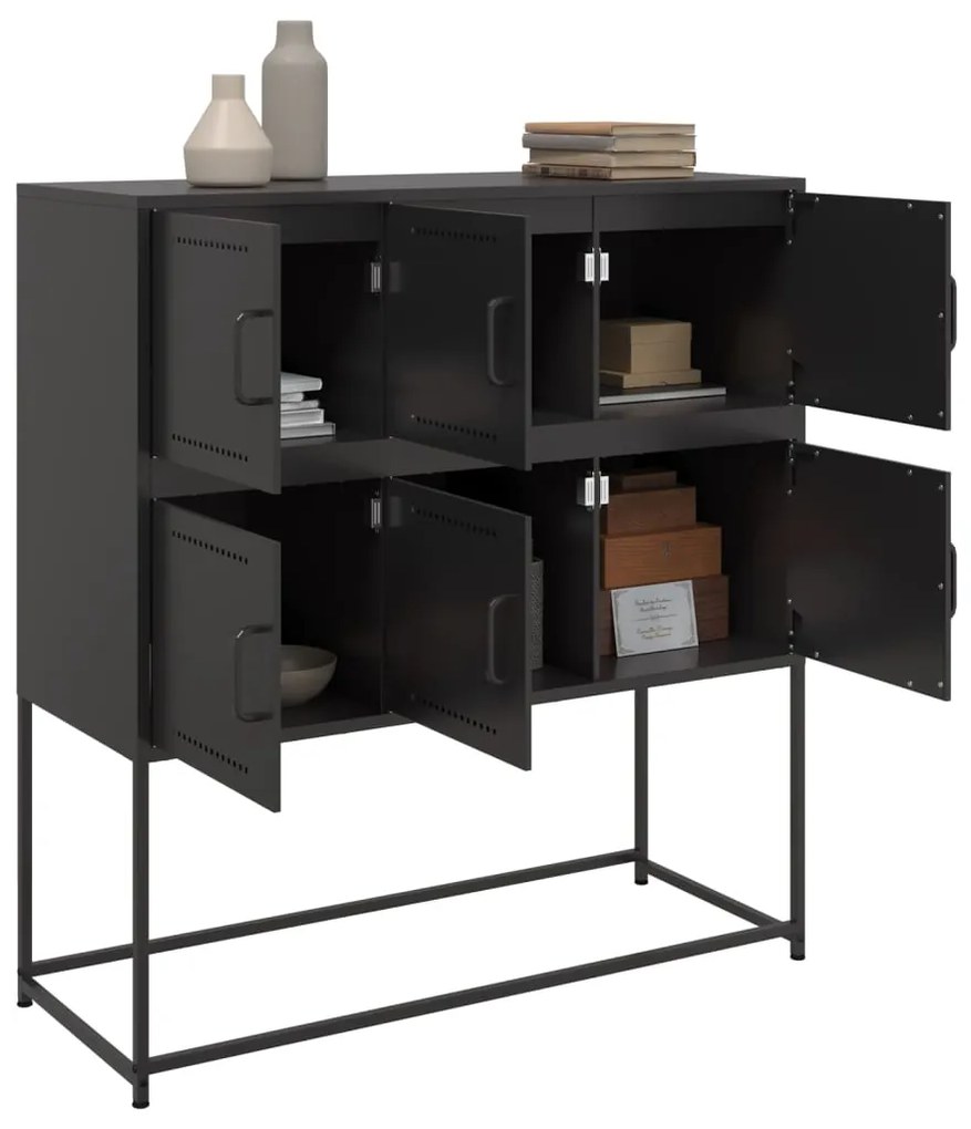 Aparador 100,5x39x107 cm aço preto