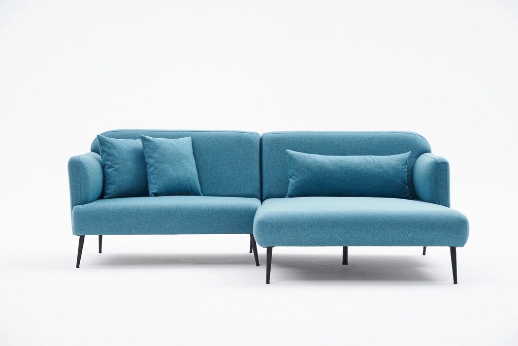 Sofá de Canto Revos – Turquesa – 250x86x100 cm