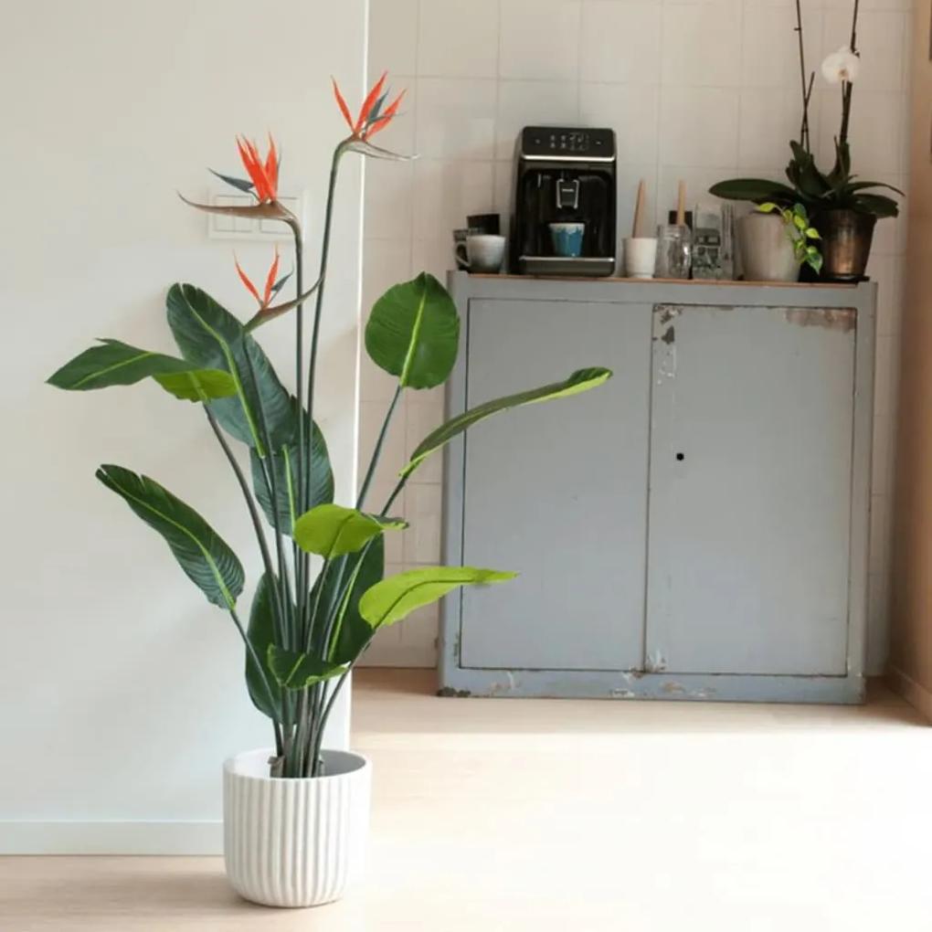 428469 Emerald Planta estrelícia artificial em vaso com flores 120 cm