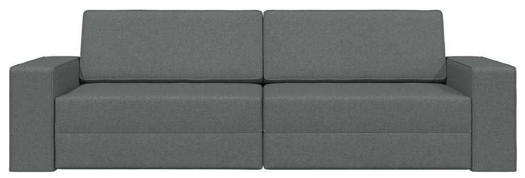 Sofá Cama de Chão 2 em 1 Cinza Escuro 245x150x60.5 cm Tecido