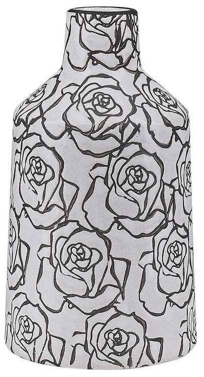 Vaso preto e branco com 26 cm ALINDA Beliani