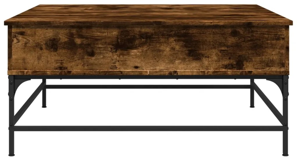 Mesa de centro 95x95x45 cm deriv. madeira/metal carvalho fumado