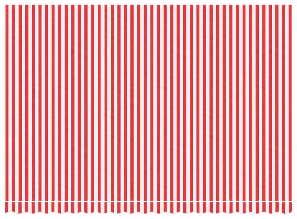 Tecido de substituição p/ toldo 4,5x3 m riscas vermelho/branco