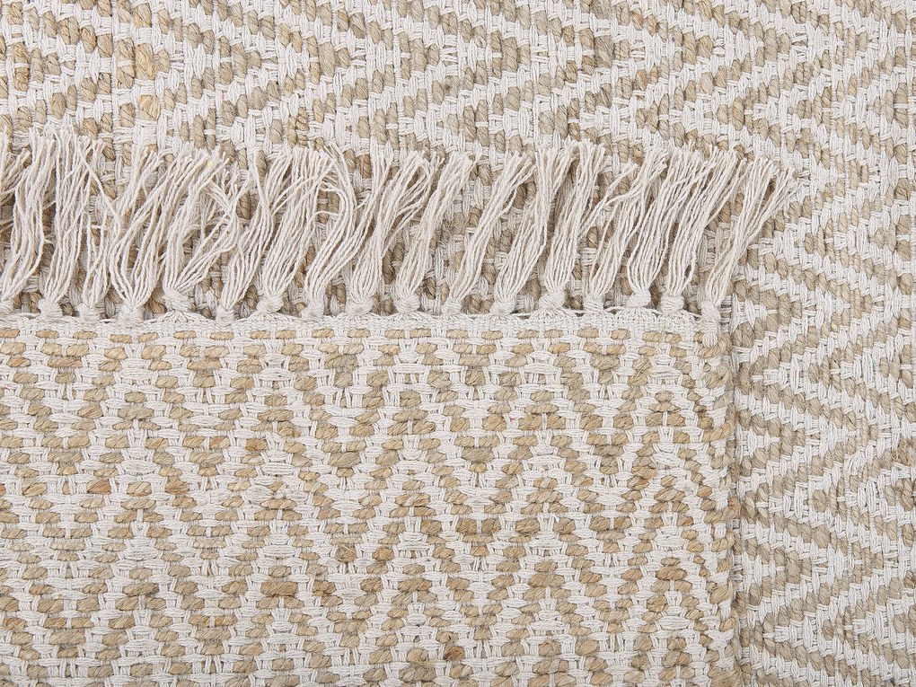 Tapete de juta creme 80 x 150 cm AFRIN Beliani