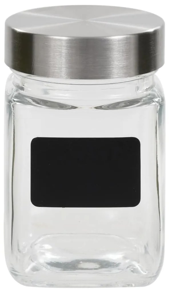 Frascos de vidro com autocolante 24 pcs 300 ml