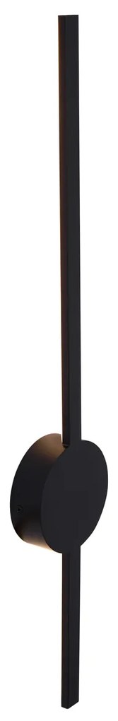 Candeeiro de parede moderno preto 60cm incl. LED - Clockwise