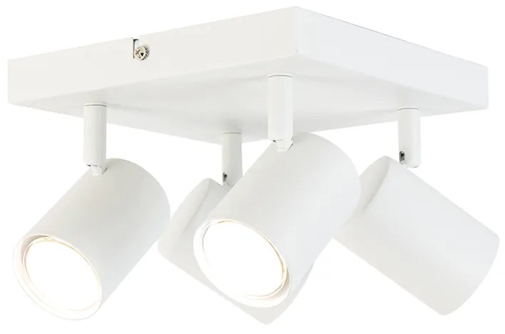 LED Candeeiro de Teto Inteligente Branco Quadrado com 4 GU10 Wifi - Jeana Moderno