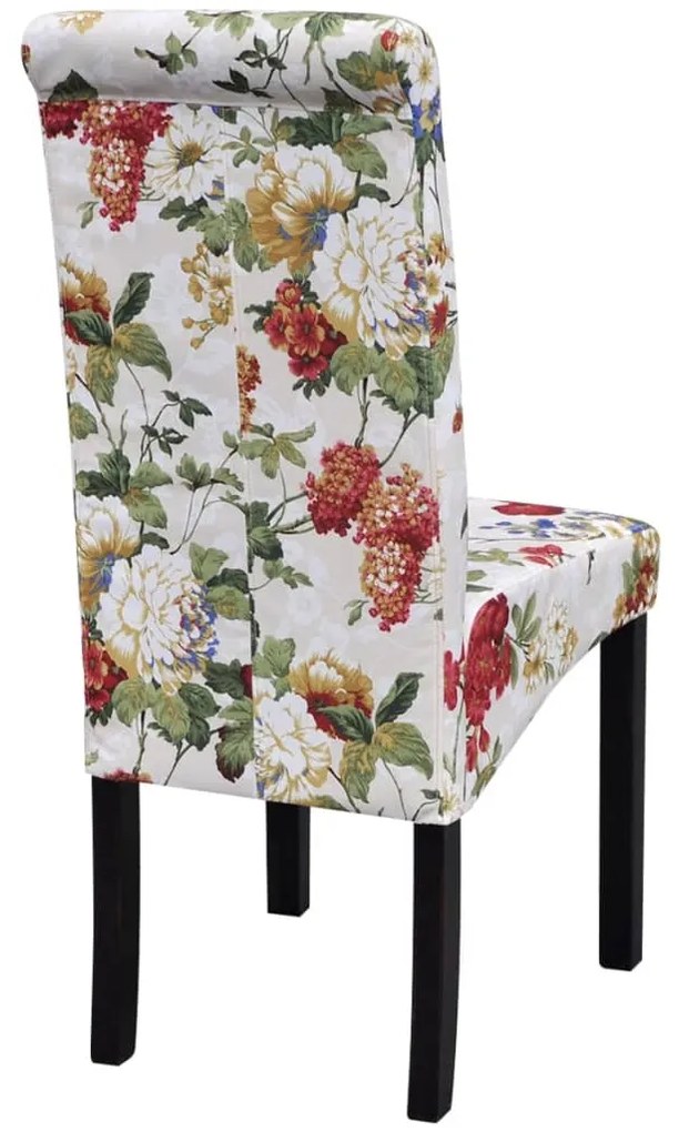 Cadeiras de jantar 2 pcs tecido multicor