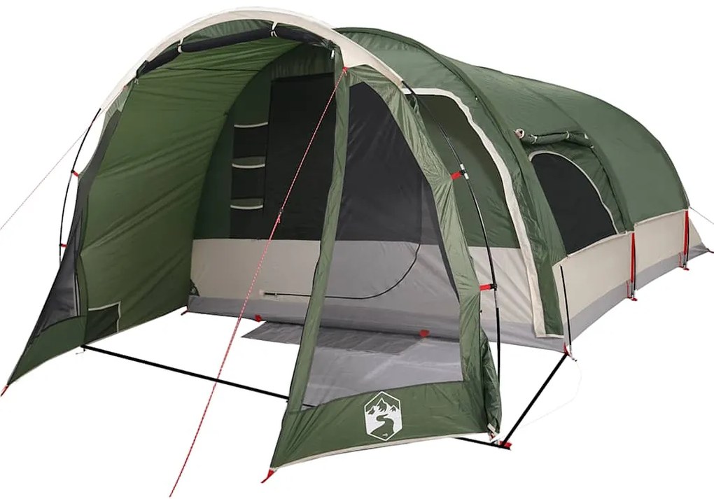 Tenda familiar túnel para 8 pessoas impermeável verde