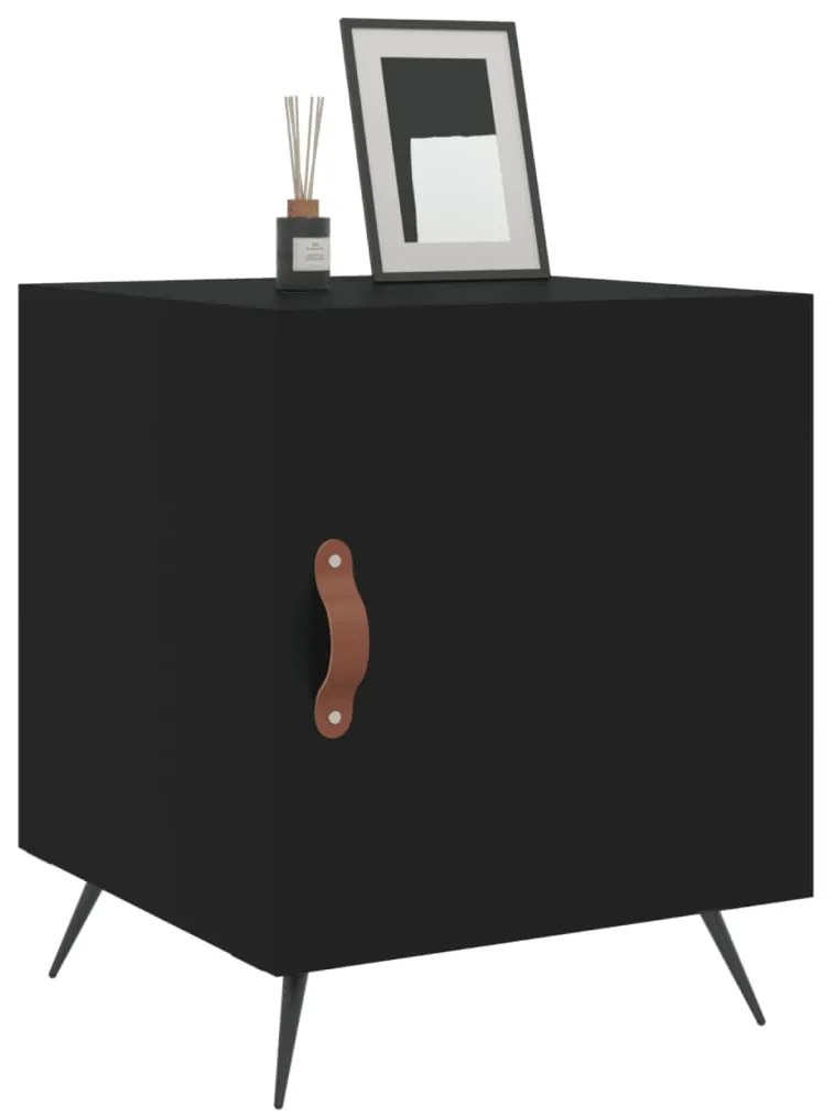 Mesa de cabeceira 40x40x50 cm derivados de madeira preto
