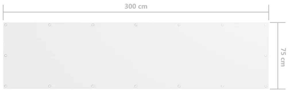 Tela de varanda 75x300 cm tecido Oxford branco