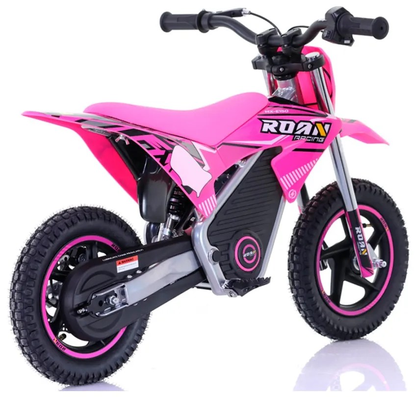 Mini moto eléctrica Warrior 150W MX150 12/12 Até 15 km/h C/ Limitador Rosa