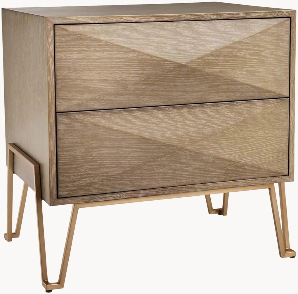 Mesa de cabeceira em madeira com gavetas Highland