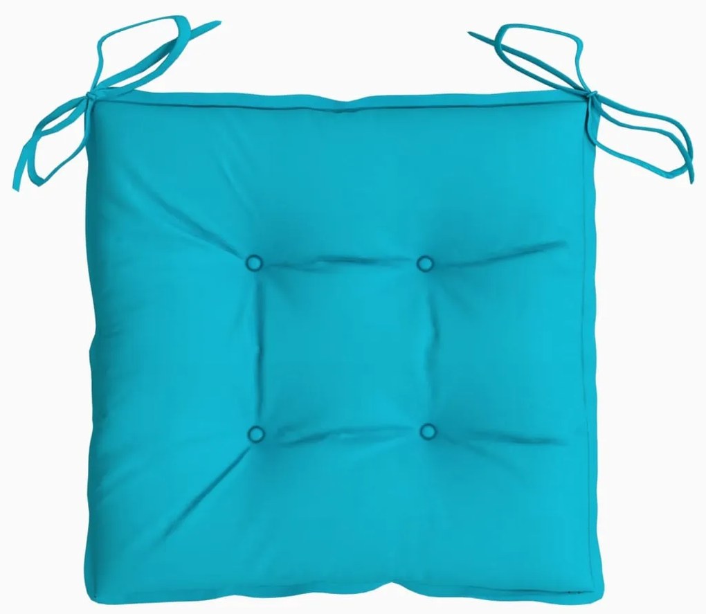 Almofadões de cadeira 6 pcs 50x50x7 cm tecido oxford turquesa
