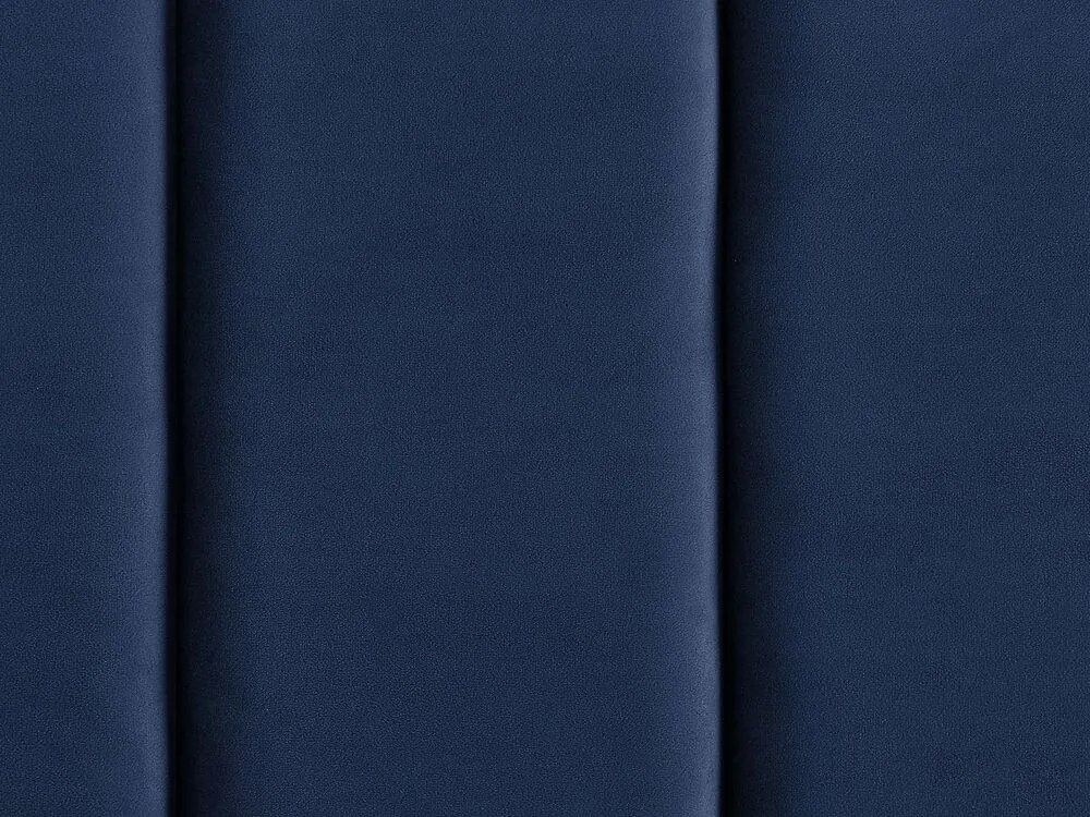 Cama de casal em veludo azul marinho 140 x 200 cm VILLETTE Beliani