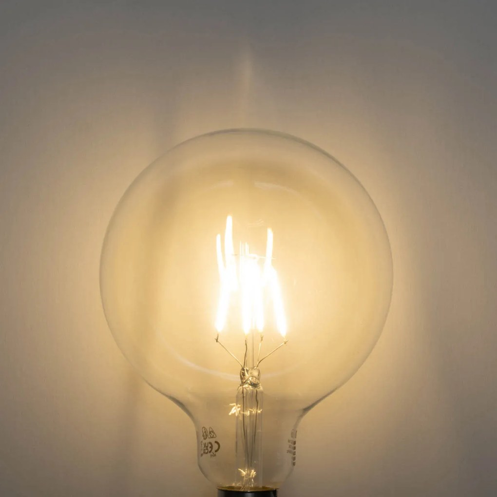 Conjunto de 5 Lâmpadas LED E27 Reguláveis em 3 Passos Filamento Espiral G125 4W 450 lm 2700K