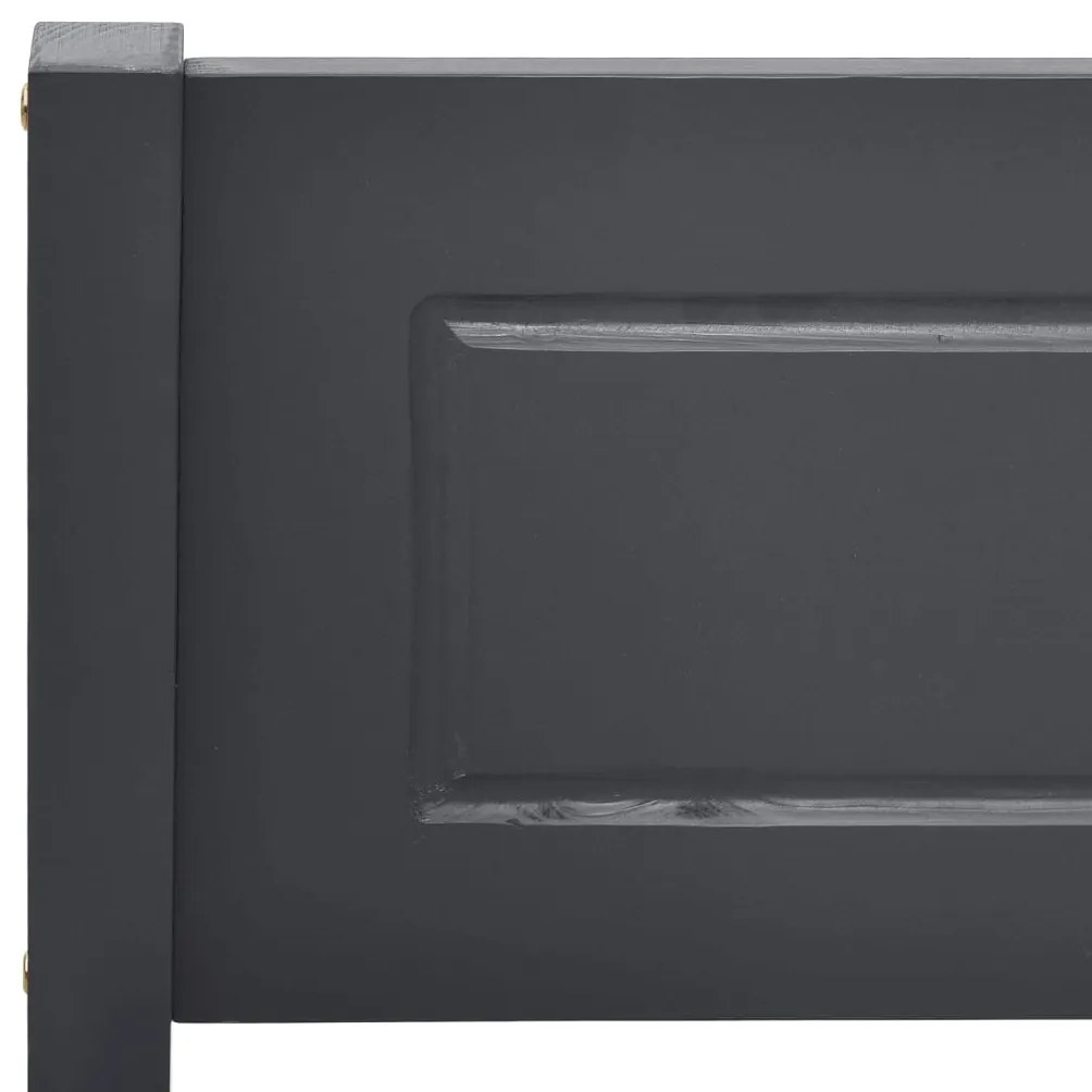 Estrutura de cama 100x200 cm madeira pinho maciço cinzento
