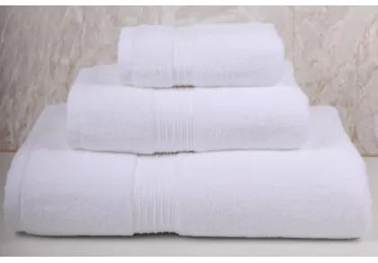 Jogo 3 toalhas de banho 100% micro algodão suave e absorvente: Branco