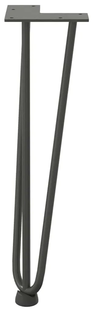 Pernas de grampo para mesa de centro 4 peças antracite 42 cm aço maciç