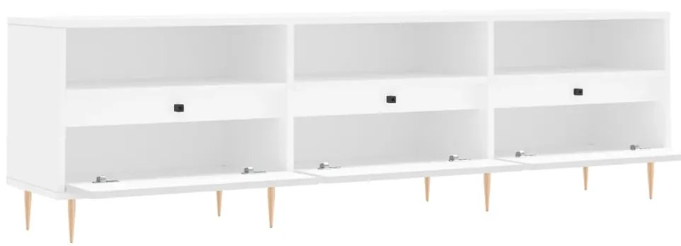 Móvel de TV 150x30x44,5 cm derivados de madeira branco