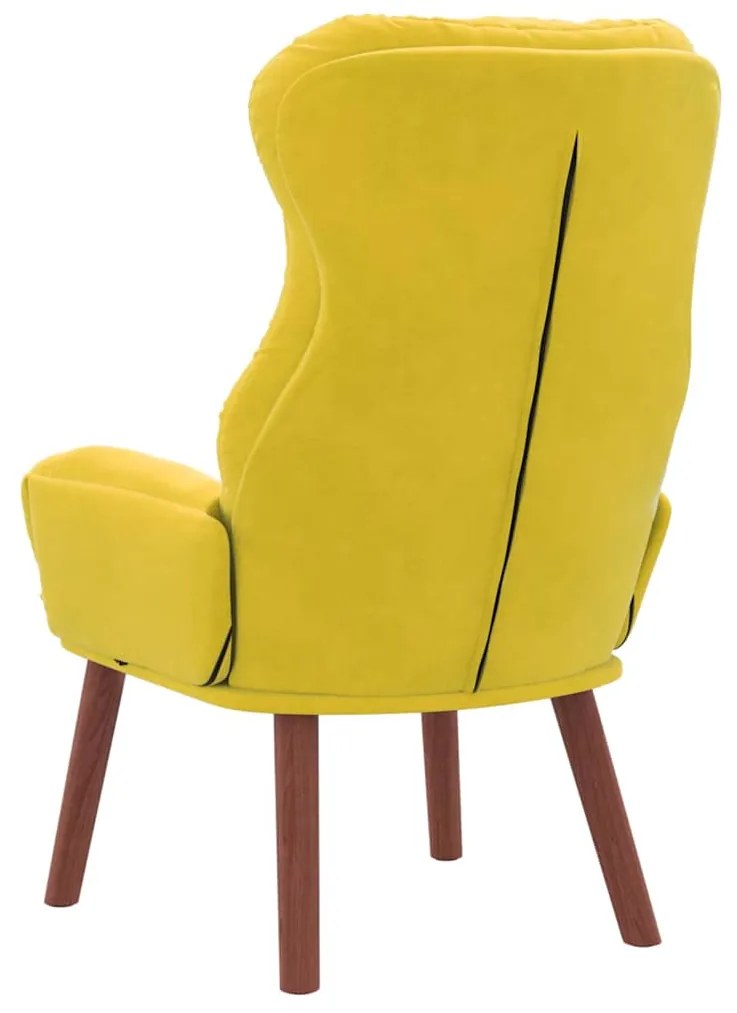 Cadeira Relaxante Veludo Amarelo