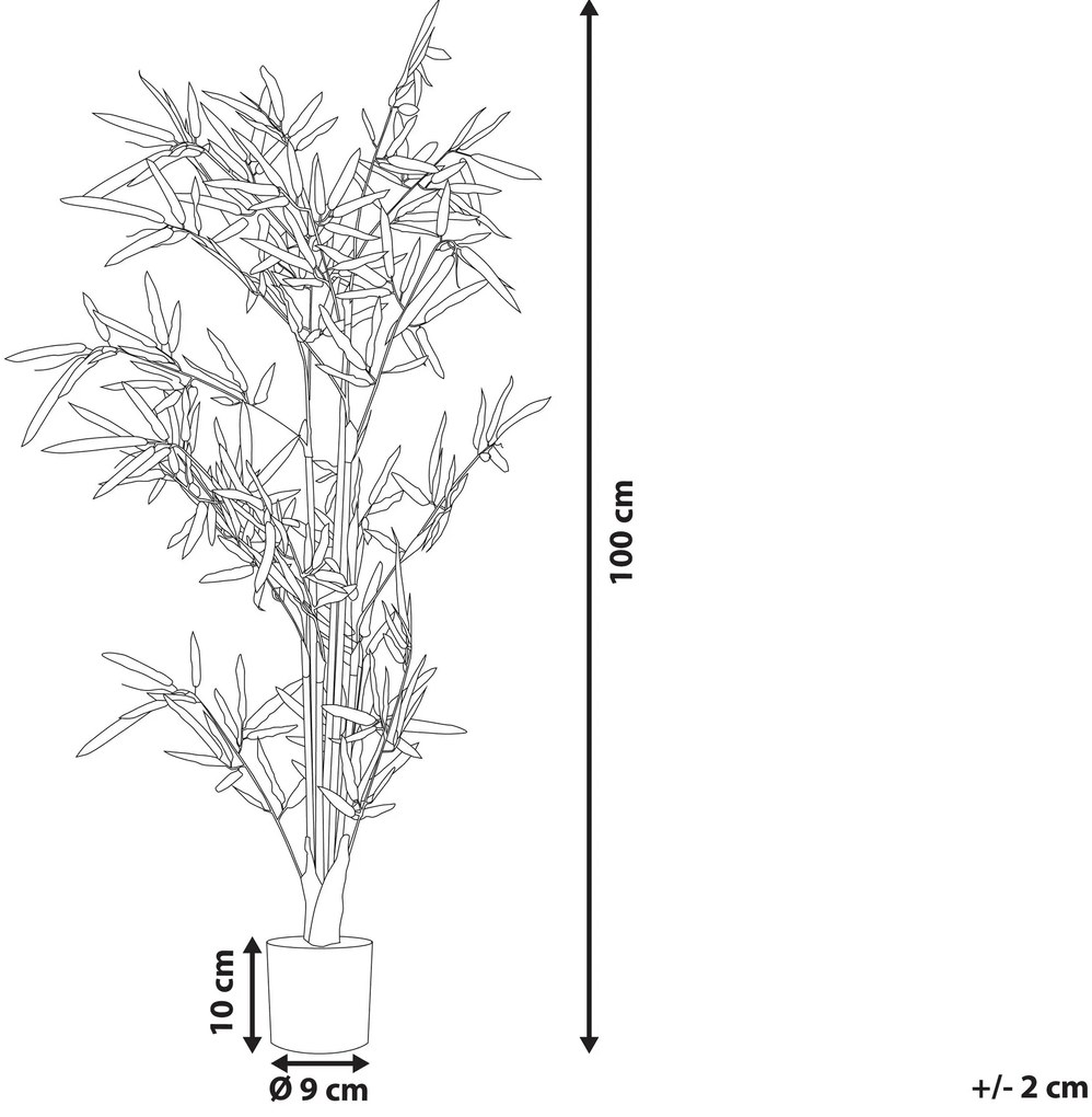 Planta artificial em vaso 100 cm BAMBUSA VULGARIS Beliani