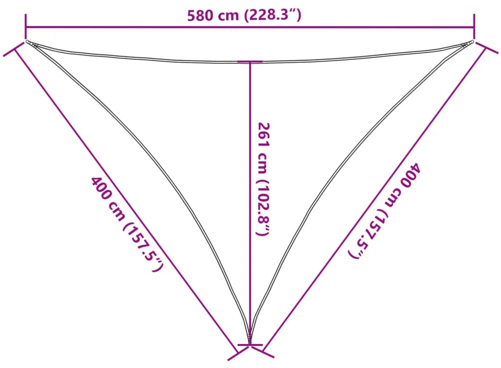 Para-sol estilo vela 160 g/m² 4x4x5,8 m PEAD verde-claro