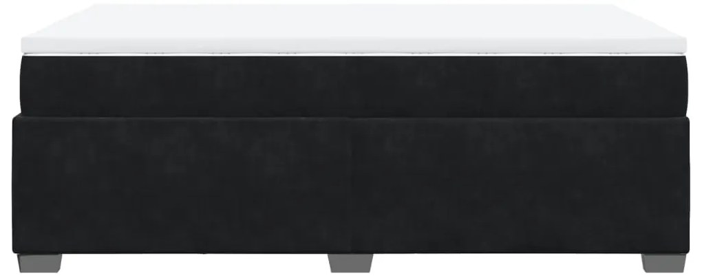Cama boxspring com colchão 120x200 cm veludo preto