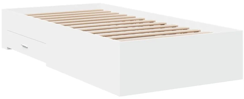 Estrutura de cama c/ gavetas 100x200cm derivados madeira branco